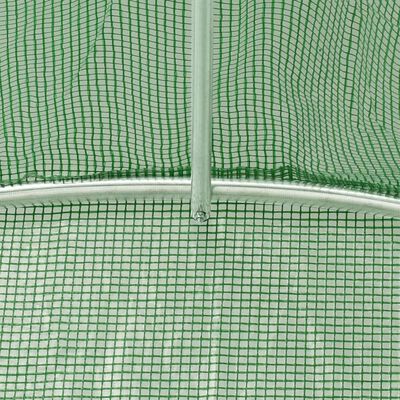 vidaXL Fóliovník s oceľovým rámom zelený 24 m² 6x4x2 m