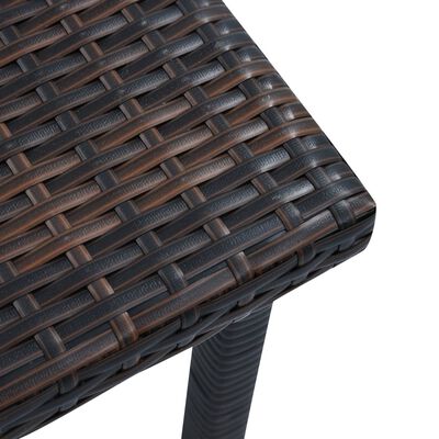 vidaXL Záhradný čajový stôl hnedý 40x40x40 cm polyratanový