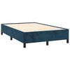 vidaXL Boxspring posteľ s matracom, tmavomodr&aacute; 120x190 cm, zamat