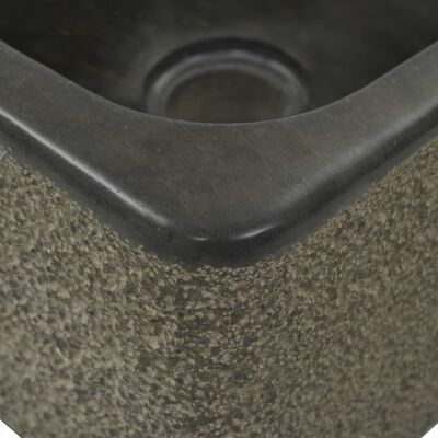 vidaXL Umývadlo 30x30x15 cm, riečny kameň, čierne