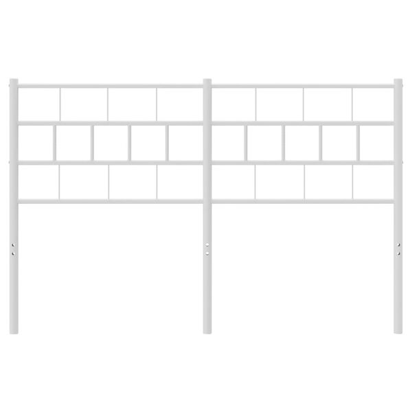 vidaXL Kovov&eacute; čelo postele biele 140 cm