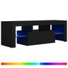 vidaXL TV skrinka s LED svetlami čierna 120x35x40 cm