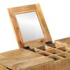 vidaXL Toaletný stolík 105x35x75 cm surový mangovníkový masív a železo