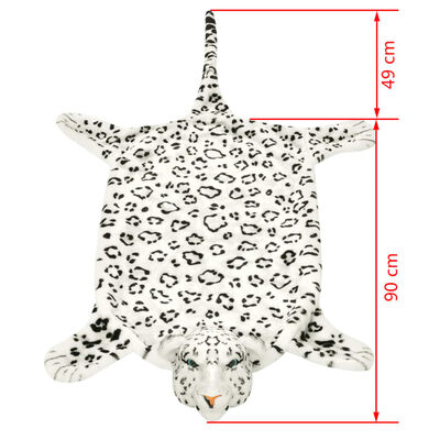 vidaXL Kkoberec v tvare leoparda, plyšový 139 cm, biely