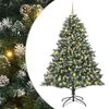 vidaXL Umel&yacute; vianočn&yacute; stromček Zelen&aacute; 210 cm PVC, plast a oceľ