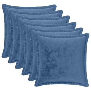 vidaXL Dekoračn&yacute; vank&uacute;&scaron; 6 ks HOUTEN Svetlomodr&aacute; 30 x 30 cm Flanel