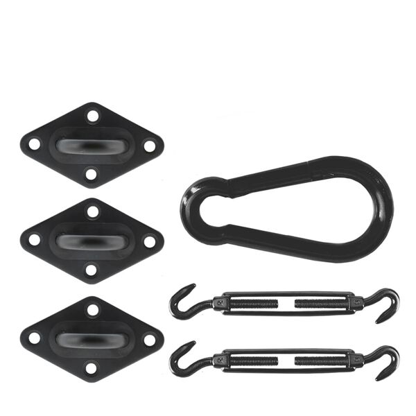 Livin'outdoor Upevňovacie prvky na l&aacute;tkov&eacute; tienidlo trojuholn&iacute;k čierne