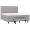 vidaXL Boxspring posteľ s matracom svetlosiv&aacute; 100x200 cm l&aacute;tka