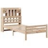 vidaXL Posteľ s knižnicou bez matraca 75x190 cm borovicov&yacute; mas&iacute;v