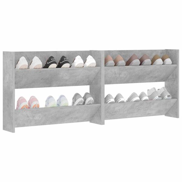 vidaXL N&aacute;stenn&eacute; skrinky na top&aacute;nky 2 ks, bet&oacute;novo siv&eacute; 80x18x60 cm