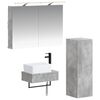 vidaXL Set kabinetov do k&uacute;peľne 4 pcs Bet&oacute;novo siv&aacute; 50 x 14,5 x 70 cm