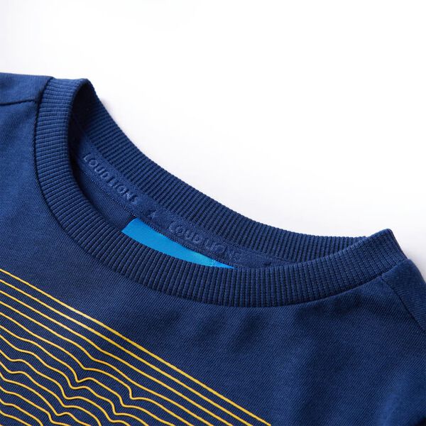 Detské tričko s dlhými rukávmi námornícke modré 104