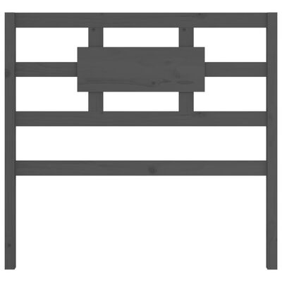 vidaXL Čelo postele sivé 105,5x4x100 cm masívna borovica