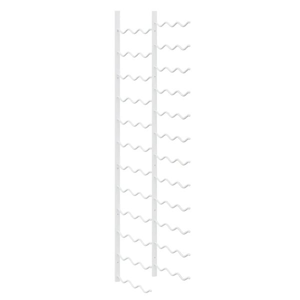 vidaXL N&aacute;stenn&yacute; stojan na v&iacute;no na 36 flia&scaron; biely železn&yacute;