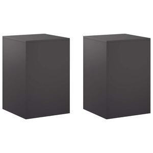 vidaXL Stojan na rastliny 2 pcs Čierna 40 x 40 x 60 cm Oceľ