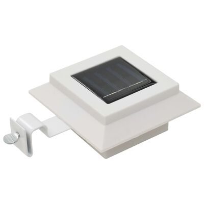 vidaXL Vonkajšie solárne svietidlá 12 ks biele 12 cm LED štvorcové