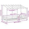 vidaXL Detsk&aacute; posteľ so strechou voskovohned&aacute; 80x200 cm borovic. mas&iacute;v