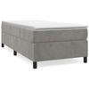 vidaXL Posteľn&yacute; r&aacute;m s boxspringom bledosiv&yacute; 90x200 cm zamat