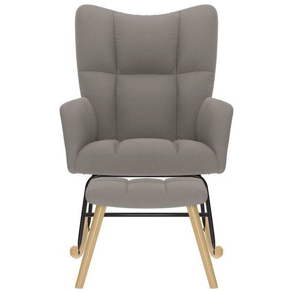 vidaXL Hojdacie kreslo s podnožkou sivohned&eacute; l&aacute;tkov&eacute;