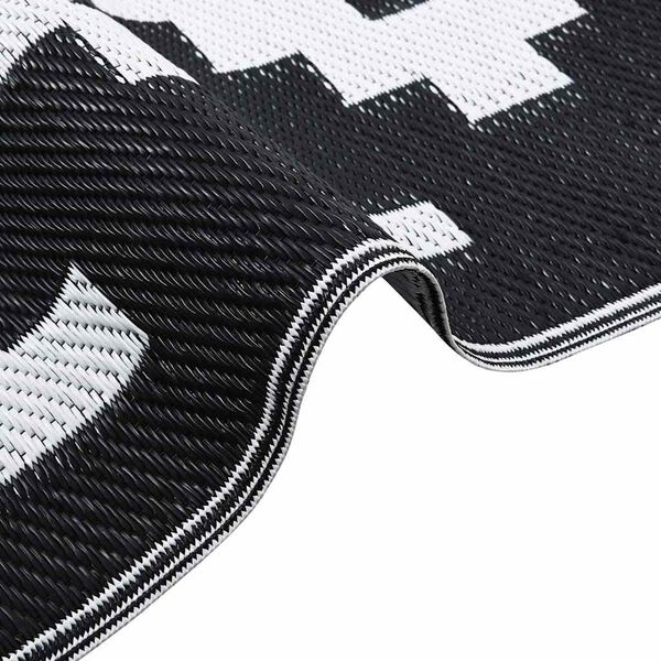 vidaXL Vonkajší koberec ARAKIL Biela a čierna 300 x 400 cm PP