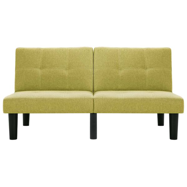 vidaXL Dvojmiestna pohovka zelená látková