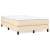 vidaXL Posteľn&yacute; r&aacute;m s boxspringom kr&eacute;mov&aacute; 120x200 cm l&aacute;tka