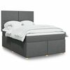 vidaXL Boxspring posteľ s matracom tmavosiv&aacute; 140x190 cm l&aacute;tka