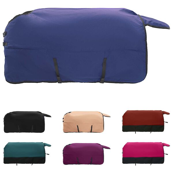 vidaXL Pl&aacute;&scaron;ť pre kone Tmavozelen&aacute; a čierna 115 cm Polyester