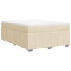 vidaXL Boxspring posteľ s matracom kr&eacute;mov&yacute; 140x190 cm l&aacute;tka