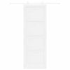 vidaXL Posuvn&eacute; dvere Biela 83 x 232 cm Mas&iacute;vne borovicov&eacute; drevo