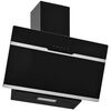 vidaXL Nástenný digestor 60cm, nehrdzavejúca oceľ+tvrdené sklo, čierny