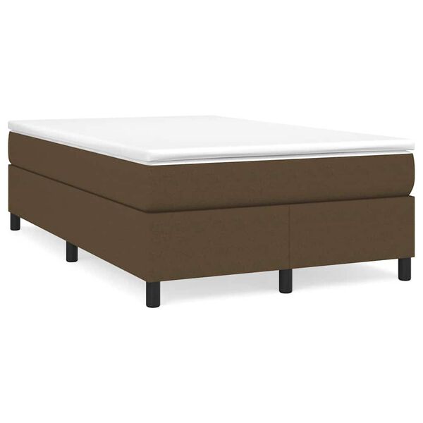 vidaXL Boxspring posteľ s matracom tmavohned&aacute; 120x190 cm l&aacute;tka