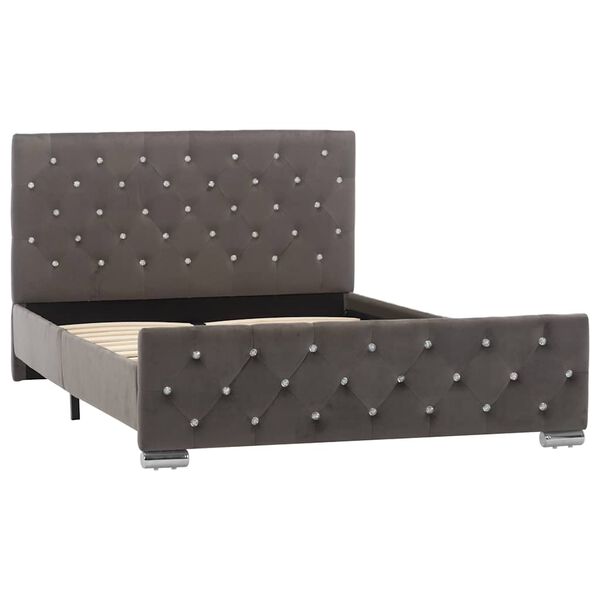 vidaXL Posteľn&yacute; r&aacute;m siv&yacute; l&aacute;tka 120x200 cm