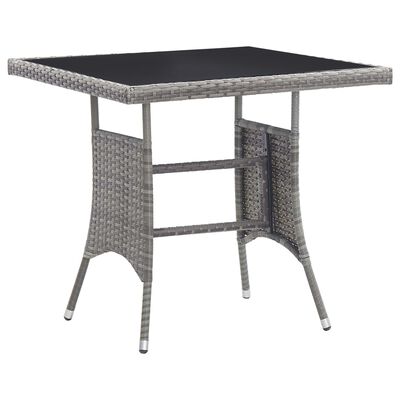 vidaXL Záhradný stôl antracitový 80x80x74 cm polyratanový