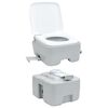 vidaXL Kempingov&eacute; WC &Scaron;ed&yacute; a biely 41,5 x 36,5 x 42 cm Polyetyl&eacute;n