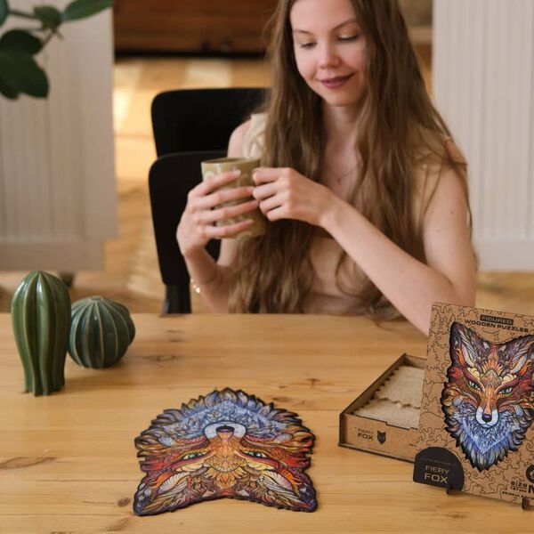 UNIDRAGON 308-dielna dreven&aacute; skladačka Fiery Fox kr&aacute;ľovsk&aacute; 27x40 cm