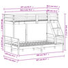 vidaXL Poschodov&aacute; posteľ 80x200/120x200 cm biela mas&iacute;vna borovica