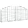 vidaXL Obl&uacute;kov&yacute; gabionov&yacute; k&ocirc;&scaron; 200x30x80/100 cm pozinkovan&eacute; železo