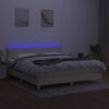vidaXL Posteľ boxsping s matracom a LED kr&eacute;mov&aacute; 180x200 cm l&aacute;tka