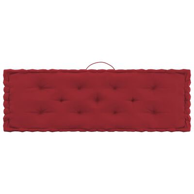 vidaXL Podlahové paletové podložky 4 ks burgundské červené bavlna