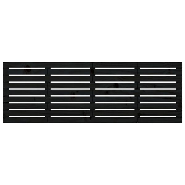vidaXL N&aacute;stenn&eacute; čelo postele čierne 186x3x63 cm mas&iacute;vna borovica