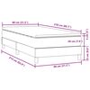 vidaXL Posteľn&yacute; r&aacute;m boxspring s matracom Svetlosiv&aacute; 80x210 cm zamat