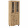 vidaXL Highboard 2 pcs Remeseln&yacute; dub 69,5 x 34 x 180 cm
