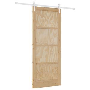 vidaXL Posuvn&eacute; dvere ORKDAL 86 x 211 cm Borovicov&yacute; mas&iacute;v