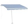 vidaXL Electric Awning 2,5 x 2 m Oranžov&eacute;, čierne a žlt&eacute; pruhy