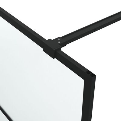 vidaXL Sprchová zástena čierna 80x195 cm matné ESG sklo