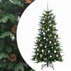 vidaXL Umel&yacute; vianočn&yacute; stromček s vianočn&yacute;mi guľami 150 cm 150 LED
