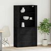 vidaXL Highboard Čierny dub 80 x 33 x 150 cm Kompozitn&eacute; drevo