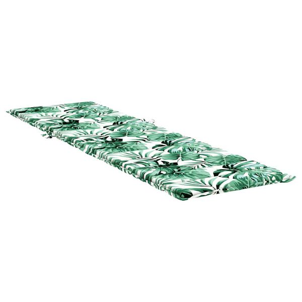 vidaXL Vankúš na slnečné ležadlo Kvetinový Zelená 200 x 70 x 4 cm