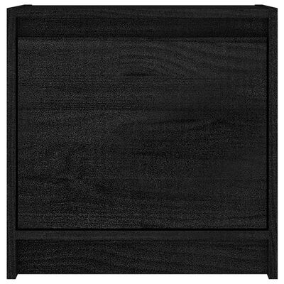 vidaXL Nočné stolíky 2 ks čierne 40x30,5x40 cm borovicový masív